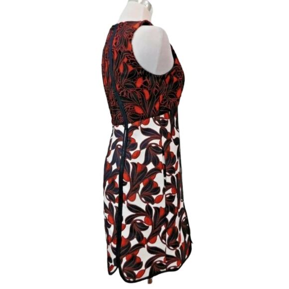 Ann Taylor Vine Lace Jacquard Flare Party Chico's Dress Size 0P Petite - Picture 10 of 15